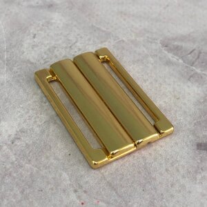 Застібка металева для купальника 3,8 см - золото