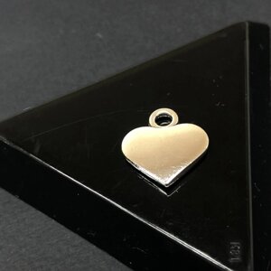 Підвіска металева "Серце" 15х16 мм, колір Сталь
