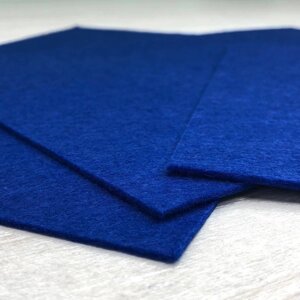 Фетр щільний, 2 мм, 20х30 см, колір - синій С63