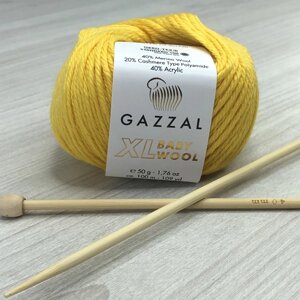 Пряжа Gazzal – Baby Wool XL колір 812 Жовтий