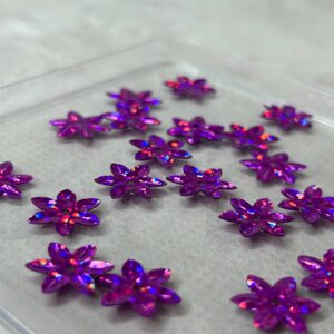 Ø12мм Паєтка квіточка грані 5г - фіолетовий голограма