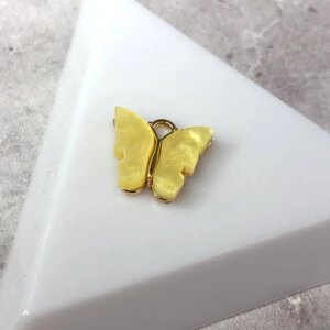 Підвіска "Метелик з перламутром" 14 мм, - жовта із золотом в Одеській області от компании SINDTEX