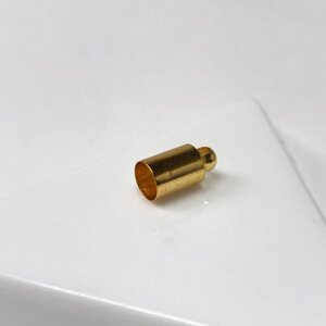 Ковпачок, кінцевик для бісерного джгута чи шнура D-5 мм, золото