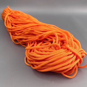 5-мм шнур текстильний полімідний, помаранчевий (90м)