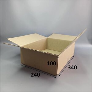 Картонна коробка чотириклапанна 340 х 240 х 100 мм бурий 10шт в Одеській області от компании SINDTEX