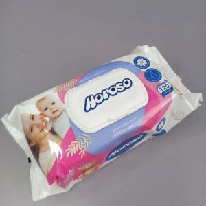 Серветки Horoso дитячі вологі антибактеріальні з екстрактом ромашки 120 штук
