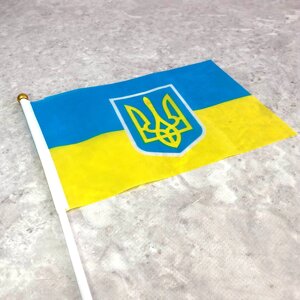 Прапор України з тризубом, 14х21 см в Одеській області от компании SINDTEX