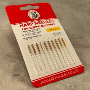 Голки для побутових швейних машин "Harp Needles" №75 -10шт