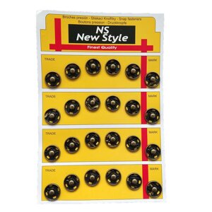 D=15мм, пришивні застібки-кнопки для одягу Sindtex 24шт метал колір Антик