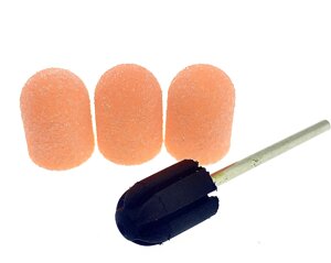 Набір ковпачків (3 шт) і гумова насадка, розмір 10*15 мм, #80 Orange