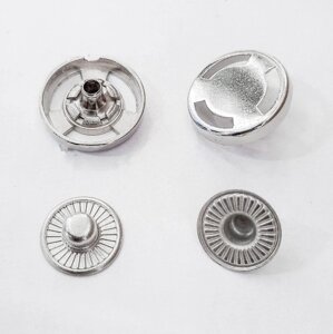 Кнопка з прорізю - 15 мм нікель 50 шт. Нержавіюча сталь (104505) в Одеській області от компании SINDTEX