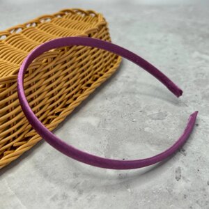 Обруч для волосся атласний 8 мм - фіолетовий