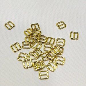 10 шт. - Золотий регулятор 0,8 см (метал) для ремінців бюстгальтера (вісім)
