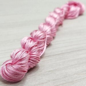 (20 метрів) Шнур нейлоновий, капроновий (шамбала) 1 мм колір - Рожевий