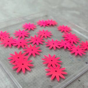 Ø18мм Паєтка квіточка ромашка 5г - малиновий яскравий