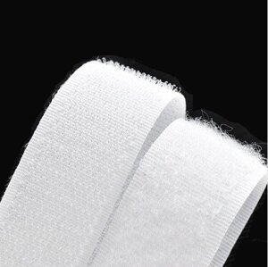 НА МЕТРАЖ Біла 1,6 см. текстильна застібка (липучка, стрічка Velcro) відріз кратно 1м.