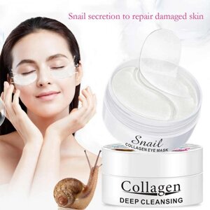 Патчі під очі від зморшок Collagen Snail з екстрактом муцина равлика