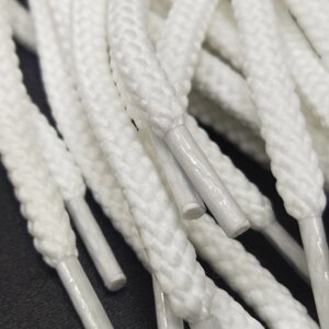 Білий шнур круглий плетений 1,2м поліестр