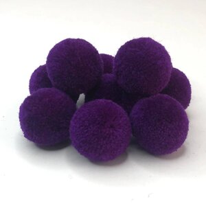 Помпон велюровий 3 см - фіолетовий