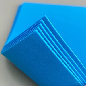 Фоаміран флуоресцентний 2мм, 1 аркуш А4 - блакитний