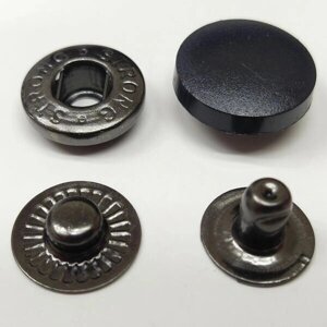 Альфа-кнопка з чорною пластиковою шапочкою 17 мм (50 шт.) (105505)