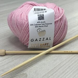 Пряжа Gazzal – Baby Wool XL колір 836 Рожевий