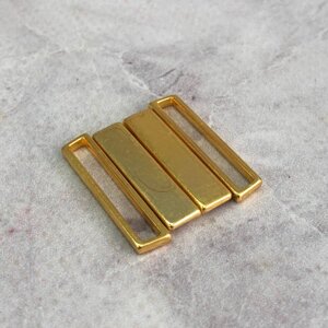 Застібка (HG-49) металева для купальника 2,6 см - золото