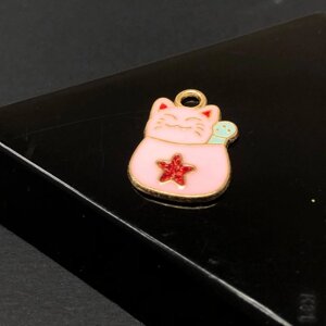 Підвіска "Котик рожевий" 11х18 мм, колір Золото в Одеській області от компании SINDTEX