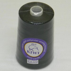 Армовані Kiwi (ківі) нитки 20/2 3000 ярдів, чорні