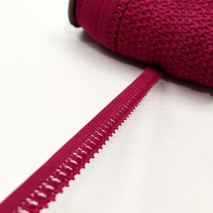 Резинка для шиття нижньої білизни (оздоблювальна) 13 мм на метр бордо