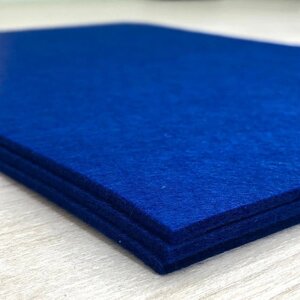 Жесткий фетр, плотный, 3 мм, 20х30 см, цвет - синий С63
