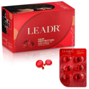 Вітамінні капсули для відновлення волосся Leadr з олією камелії та вишні, 6шт*1мл