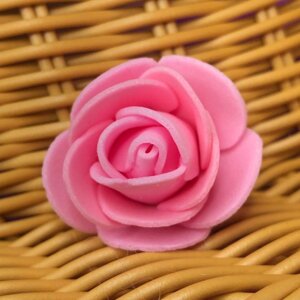 Троянда латексна (фоаміран), бутон 3 см - рожевий