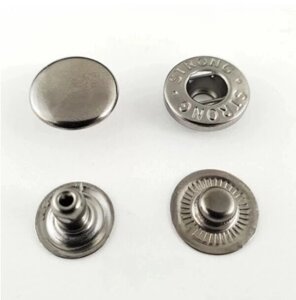 Альфа-кнопка 15 мм темний нікель з нержавіючої сталі (50 шт.) (103303) в Одеській області от компании SINDTEX