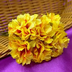 Хризантема, букет 6 квіток - жовта темна