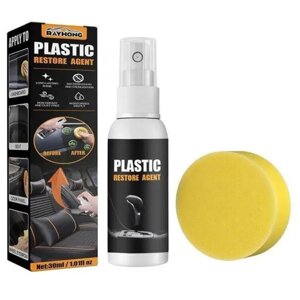 Поліроль пластику салона автомобіля 30ml + губка