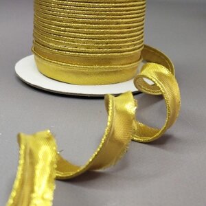 Стрічка кант-парча для шиття, золотий колір 72 ярди