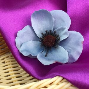 Штучна квітка Мак 7 см - голубий