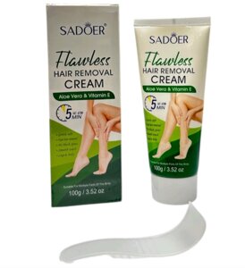 Крем для депіляції з екстрактом алое та вітаміном E SADOER, 100g