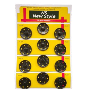 D=25мм, пришивні застібки-кнопки для одягу Sindtex 12шт метал колір чорний в Одеській області от компании SINDTEX