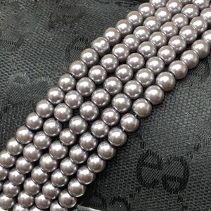 Перли скляні Майорка 4мм - 210шт, колір - срібло