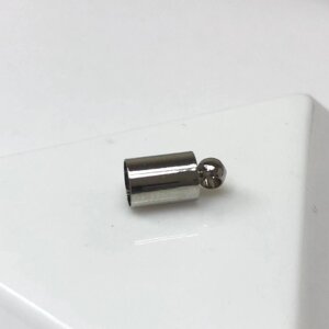 Ковпачок, кінцевик для бісерного джгута чи шнура D-5 мм, нікель