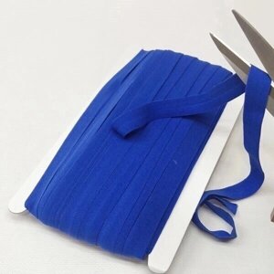 001 Трикотажна окантувальна бейка (еластична, стрейч) 1,5 см х 1м синій
