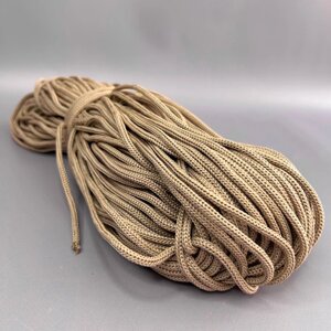 5-мм шнур текстильний полімідний, бежевий (90м)