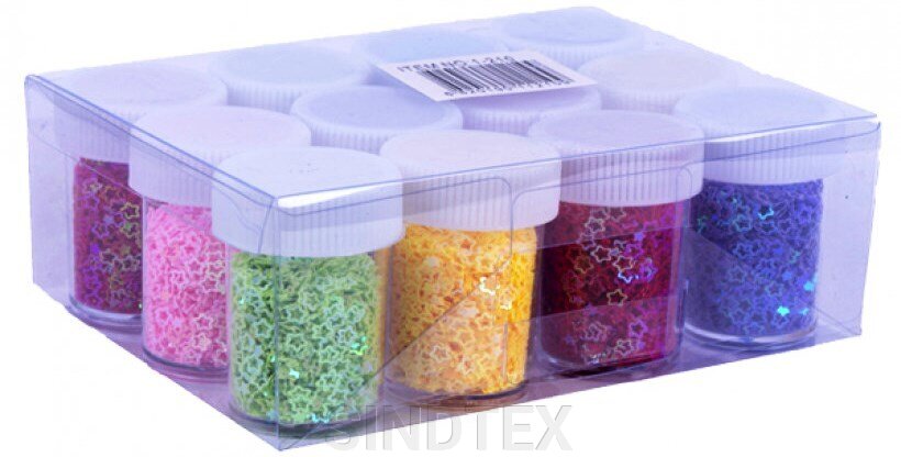 Глиттер-присыпка для рукоделия виде звездочек