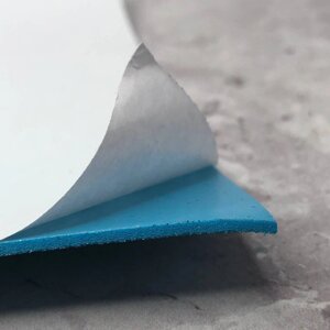 Фоаміран блакитний темний-010 з глітером на клейовій основі 1,6 мм - 1 лист А4