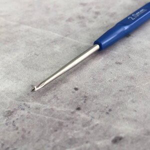 Гачок для в'язання Sindtex синій #2 з пластиковою ручкою