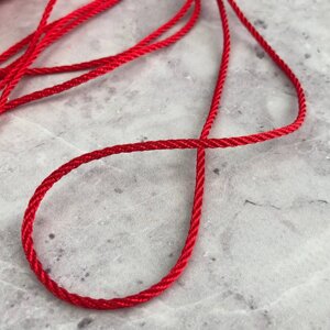 Шнур нейлоновий 2 мм для браслетів - червоний