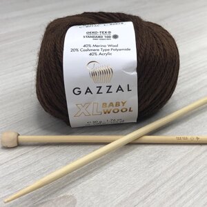 Пряжа Gazzal – Baby Wool XL колір 807 Каштановий