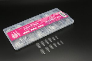 Гелеві тіпси для нарощування нігтів, форма Мигдаль, 600 шт.